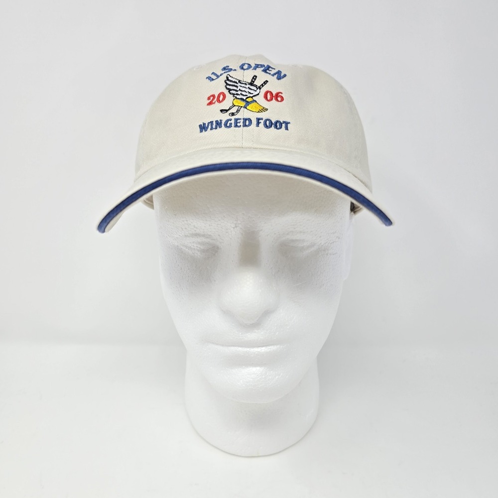 USGA 2006 U.S. Open Winged Foot Golf Hat Mens Beige Adjustable Member Cap - Picture 5 of 10